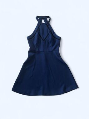 BCBGeneration Navy Halter Mini Dress